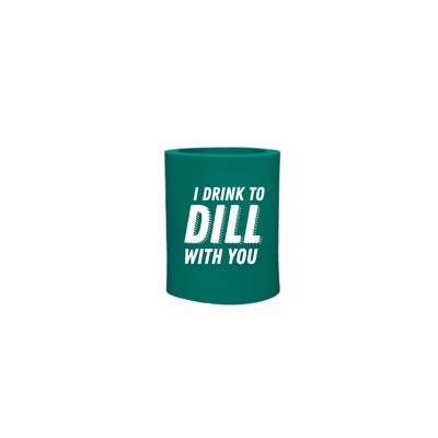 Turquoise Foam Round Can Cooler