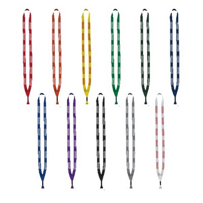 1/2" Polyester Lanyard with Metal Crimp & Split-Ring
