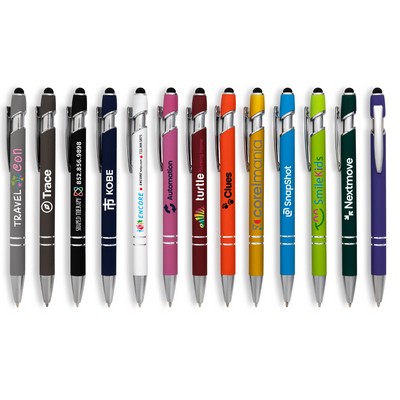 Alexandria Stylus Satin Soft Touch Click Metal Pen