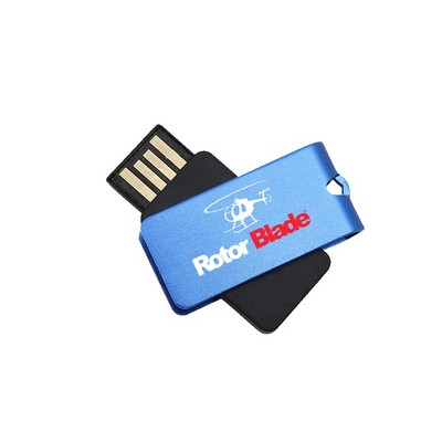 Waltham Mini USB Flash Drive w/ Metallic Swivel Cap-8G