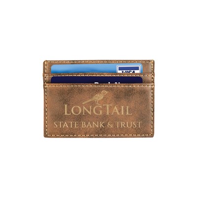 Rustic/Gold Leatherette Wallet Clip