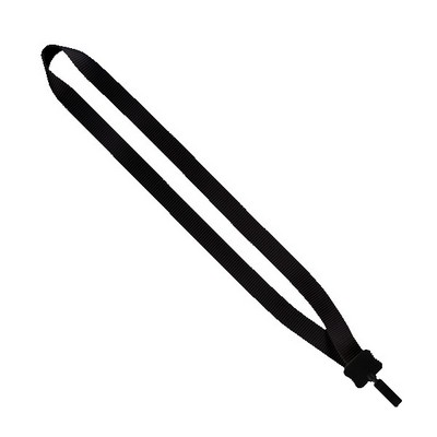 3/4" Smooth Nylon Lanyard with Plastic Clamshell & Bulldog Clip