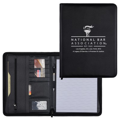 Executive Leatherette Zippered Padfolio
