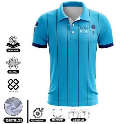 Unisex & Kids' Sublimation Performance Short Sleeve Polo - 150G Interlock