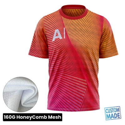Unisex & Kids' Sublimation Short Sleeve T-Shirt - 160G Honeycomb Mesh