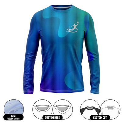 Women's Sublimation Long Sleeve T-Shirt - 125G Waffle Grid
