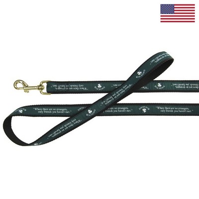 1" X 48" Woven Heavy Duty Pet Leash w/ Gold-Colored Hardware - "Elite" Weav