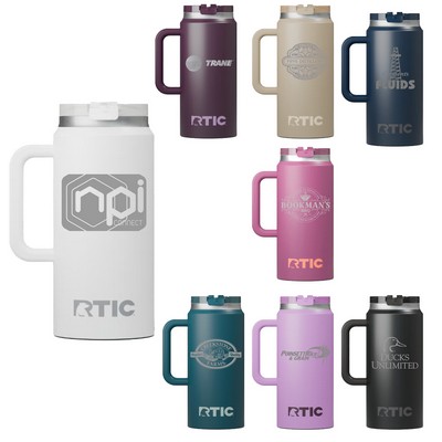 RTIC 64oz Ringed Stainless Steel Ceramic Lined Travel Mug