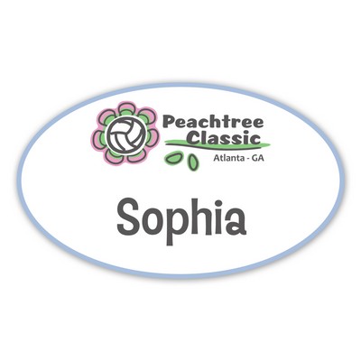 Full Color Name Badge w/ Personalization (3"X5") Oval