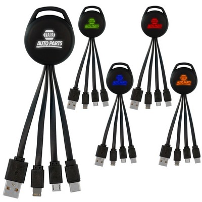 Color Light Up Vivid 3-in-1 Charging Cable