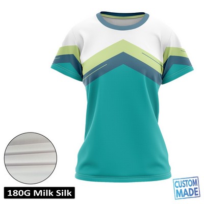 Women's Sublimation Short Sleeve T-Shirt - 180G Silk-Feel