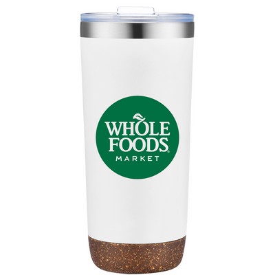 Oasis-V 22 Oz. Stainless Steel Travel Tumblers with Natural Cork Base (Double Walled)