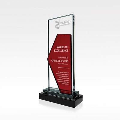 Red Crystal Award 10.75" - Verge
