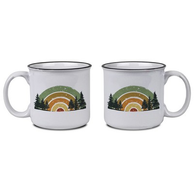 17 Oz. Campy White Ceramic Mug