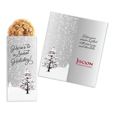 One Color Foil-Stamped Stock Cardinals Sweeter Cards with Oatmeal Raisin Cookies