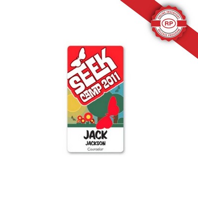 Laminated Personalized Name Badge (2.25"x4.25") Rectangle