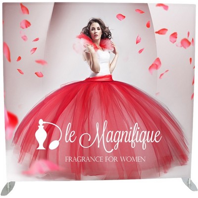 Flat Frame Fabric Backdrop w/Aluminum Stand (116"x91"x18")