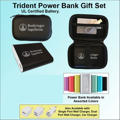 Trident Power Bank Zipper Wallet Gift Set 8000 mAh No Extra Tariff