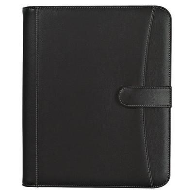 Pebble Grain 8 ½" x 11" Zippered Portfolio With Calculator