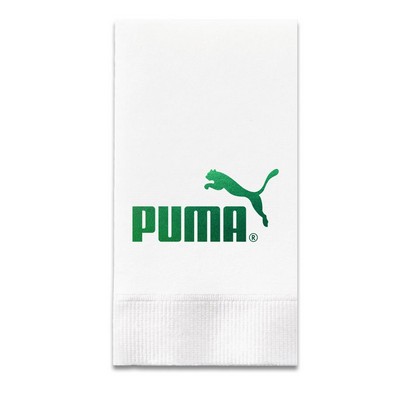 Foil Stamped 3-Ply White Dinner Napkin - 1/8 Fold, FSC Certified